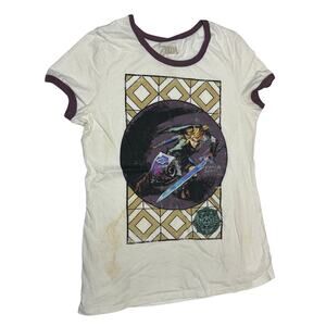 The Legend Of Zelda Link Girls Ringer T-Shirt size XL 2016